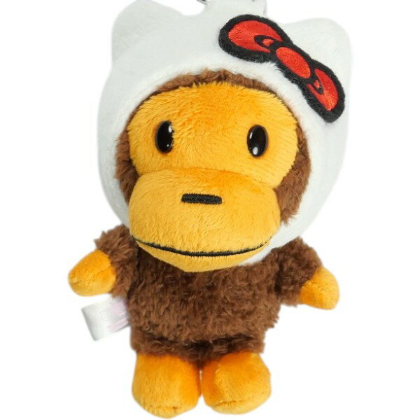 乐天商城 - A BATHING APE ア ベイシング エイプ ×Sanrio サンリオ HELLO KITTY ハローキティ PLUSH DOLL KEYCHAIN WHITE キーチェーン 白 Size 【フリー】 【新古品・未使用品】 20837273