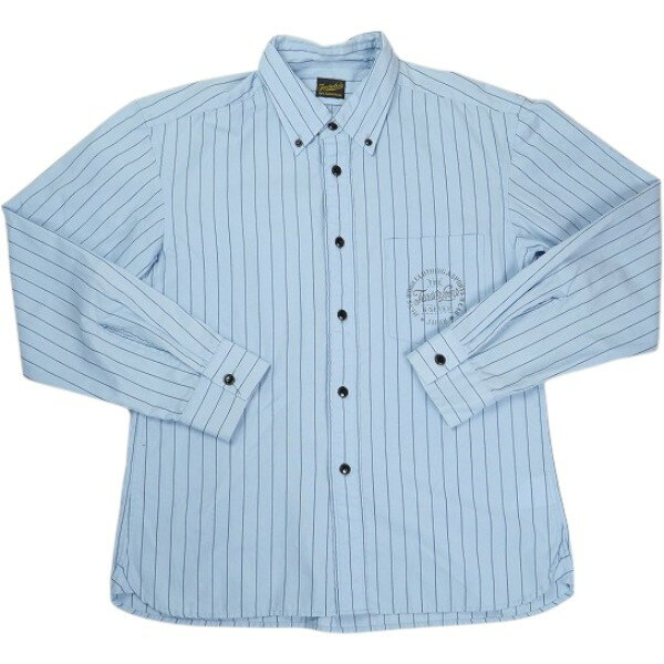 乐天商城 - TENDERLOIN テンダーロイン T-STRIPE WORK SHT 長袖シャツ 水色 Size 【S】 【中古品-良い】 30010575