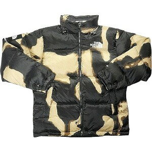 SUPREME シュプリーム ×THE NORTH FACE 21AW Bleached Denim Print Nuptse Jacket Black ジャケット 黒 Size   20784165