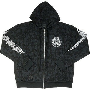 CHROME HEARTS ࡦϡ W/BLACK CEMRTY PRINT ZIP HOODIE BLACK åץѡ  Size M ڿʡ̤ʡ 20793748