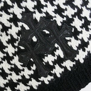 CHROME HEARTS �����ࡦ�ϡ��� Houndstooth Triple Cross Patch Knit Cashmere Beanie �������ѥå��դ������ߥ�ӡ��ˡ� ���� Size �ڥե꡼�� �ڿ����ʡ�̤�����ʡ� 20814820