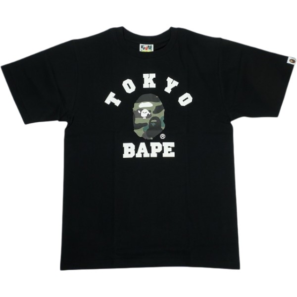 乐天商城 - A BATHING APE ア ベイシング エイプ 26SS 1ST CAMO TOKYO COLLEGE TEE BLACK 東京限定Tシャツ 黒 Size 【L】 【新古品・未使用品】 30009186