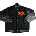 HUMAN MADE ヒューマンメイド ×KAWS 23AW KAWS MADE VARSITY JACKET #2 Black XX26JK009 ハートスタ...