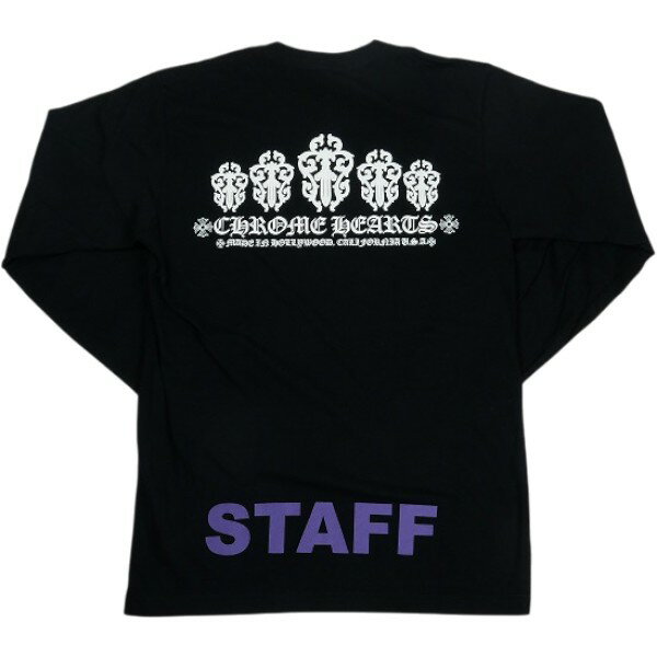樂天商城 - CHROME HEARTS クロム・ハーツ VINE DAGGER CHROME HEARTS STAFF LOGO L/S BLACK/PURPLE ロンT 黒紫 Size 【M】 【新古品・未使用品】 30009160