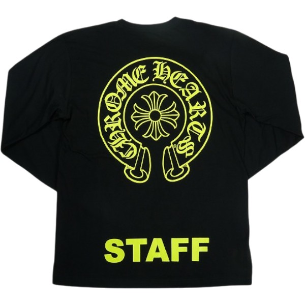 樂天商城 - CHROME HEARTS クロム・ハーツ STAFF LIMITED HORSESHOE L/S T-SHIRT BLACK/YELLOW スタッフ限定ロンT 黒黄 Size 【L】 【新古品・未使用品】 30009161