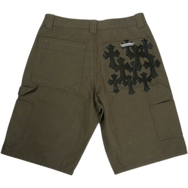 CHROME HEARTS クロム・ハーツ CROSS PATCH CARPENTER SHORTS BROWN ショーツ 茶 Size   30010956