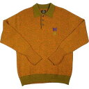 Needles ニードルズ ×Sasquatchfabrix. 23AW Polo Sweater Olive Branch Camel ニット 茶 Size 【XS】 【中古品-良い】 20793676