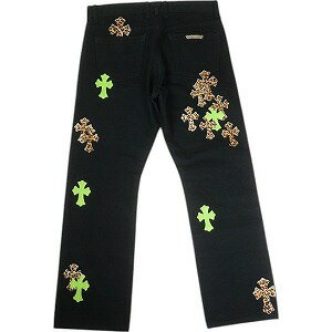 CHROME HEARTS ࡦϡ JEAN SL BLACK Leopard/LimeGreen ѥåǥ˥ѥ  S...