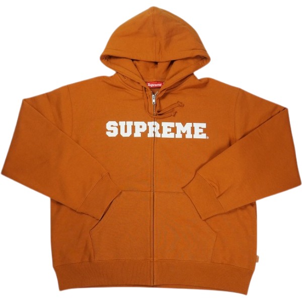 SUPREME シュプリーム 25FW Collegiate Applique Zip Up Hooded Sweatshirt Rust ジップパーカー オレンジ Size   30011847