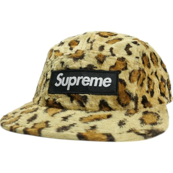 SUPREME シュプリーム ×GOODENOUGH 25SS Crushed Rayon Pile Camp Cap Leopard キャンプキャップ 黄 Size   30010959