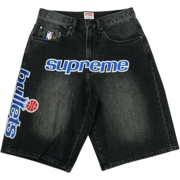 樂天商城 - SUPREME シュプリーム ×Mitchell&Ness 26SS Washington Bullets Baggy Denim Short Washed Black デニムショーツ 黒 Size 【W34】 【新古品・未使用品】 30011008