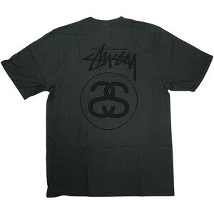 STUSSY ステューシー 25FW STOCK LINK TEE PIGMENT DYED Faded Black Tシャツ 黒 Size 【L】 【新古品・未使用品】 20825387