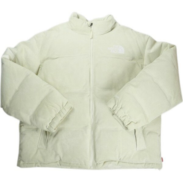SUPREME シュプリーム ×THE NORTH FACE 23AW Suede Nuptse Jacket Stone ダウンジャケット 白 Size 【XL】 【中古品-良い】 20827366