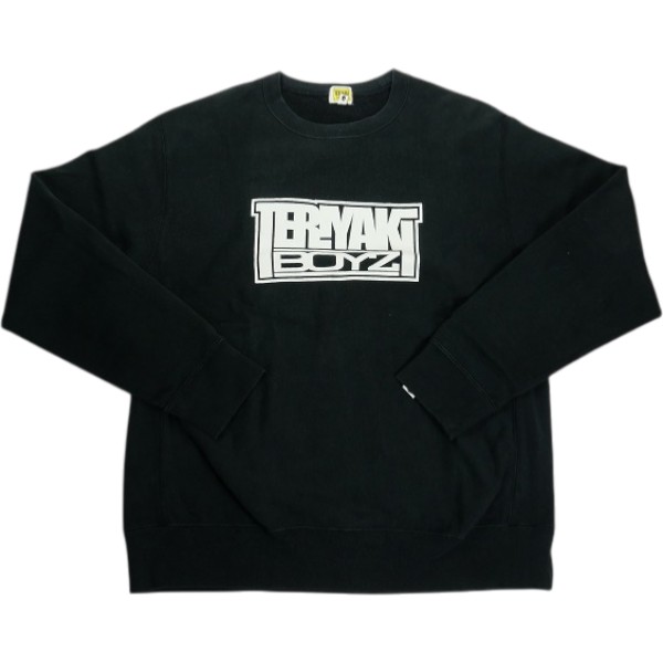 乐天商城 - A BATHING APE ア ベイシング エイプ ×TERIYAKIBOYS CREWNECK SWEATSHIRT BLACK クルーネックスウェット 黒 Size 【M】 【中古品-良い】 20838150