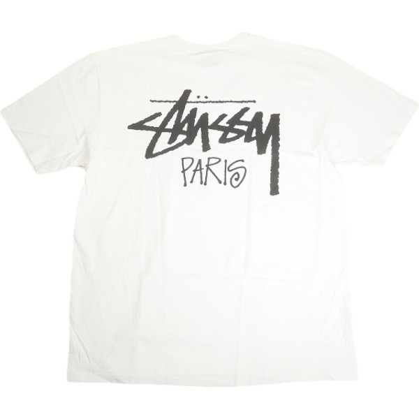 乐天商城 - STUSSY ステューシー STOCK PARIS TEE WHITE パリ限定Tシャツ 白 Size 【XL】 【新古品・未使用品】 30008685