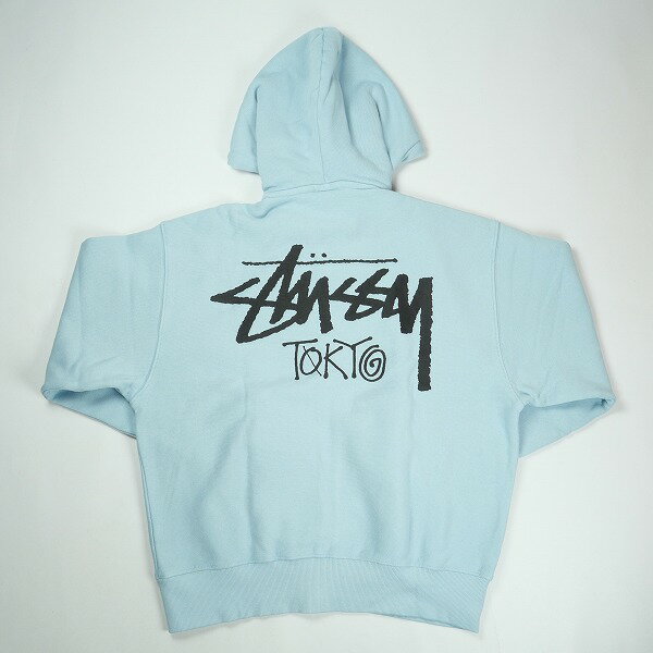 STUSSY ステューシー STOCK TOKYO ZIP HOOD SKY BLUE 東京限定ジップパーカー 水色 Size 【M】 【新古品・未使用品】 30009035