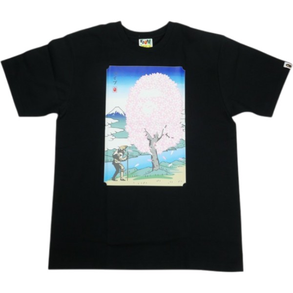 乐天商城 - A BATHING APE ア ベイシング エイプ 26SS JAPAN SAKURA TEE BLACK 日本限定Tシャツ 黒 Size 【S】 【新古品・未使用品】 30010262