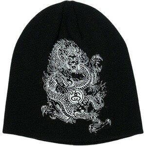 STUSSY ステューシー 25FW SKULLCAP DRAGON PRINT Black ビーニー 黒 Size 【フリー】 【新古品・未使用品】 20826681