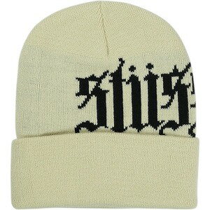 STUSSY ステューシー 25FW CUFF BEANIE OLD ENGLISH Stone ビーニー ナチュラル Size 【フリー】 【新古品・未使用品】 20826683