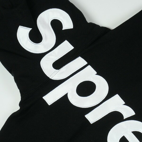 SUPREME シュプリーム 26SS Satin Applique Hooded Sweatshirt Black パーカー 黒 Size 【L】 【新古品・未使用品】 30006965