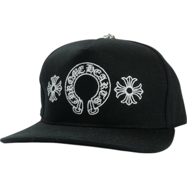 CHROME HEARTS クロム・ハーツ HORSESHOE CROSS BSBL CAP DENIM BLACK キャップ 黒 Size 【フリー】 【新古品・未使用品】 30008747