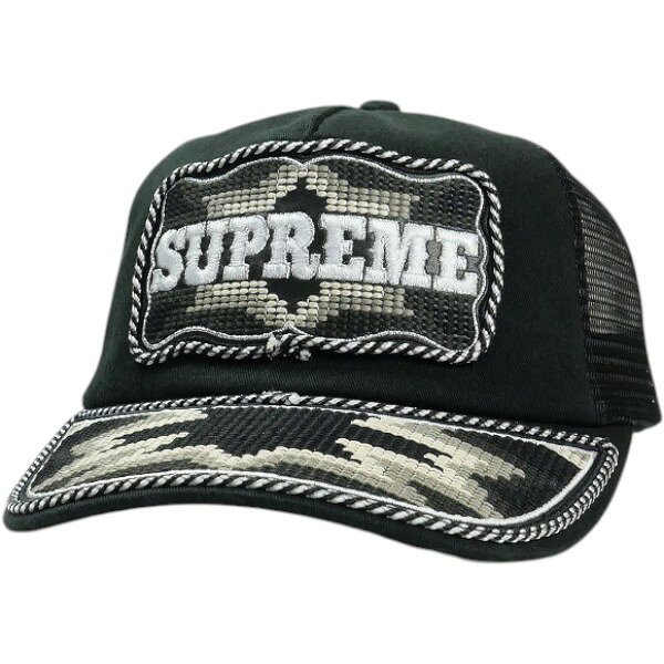SUPREME シュプリーム 26SS Western Embroidered Mesh Back 5-Panel Black キャップ 黒 Size   30009057