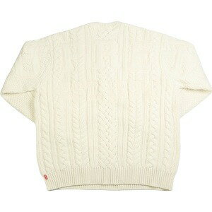 SUPREME シュプリーム 23AW Applique Cable Knit Sweater Ivory セーター 白 Size   20786356