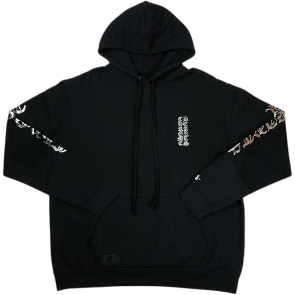 乐天商城 - CHROME HEARTS クロム・ハーツ WWW.CHROMEHEARTS.COM SILVER GLITTER HOODIE BLACK パーカー 黒銀 Size 【L】 【新古品・未使用品】 30006923