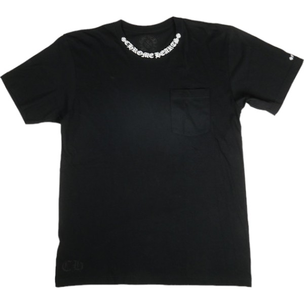 樂天商城 - CHROME HEARTS クロム・ハーツ NECK LOGO POCKET S/S T-SHIRT BLACK/WHITE Tシャツ 黒 Size 【XL】 【新古品・未使用品】 30006933