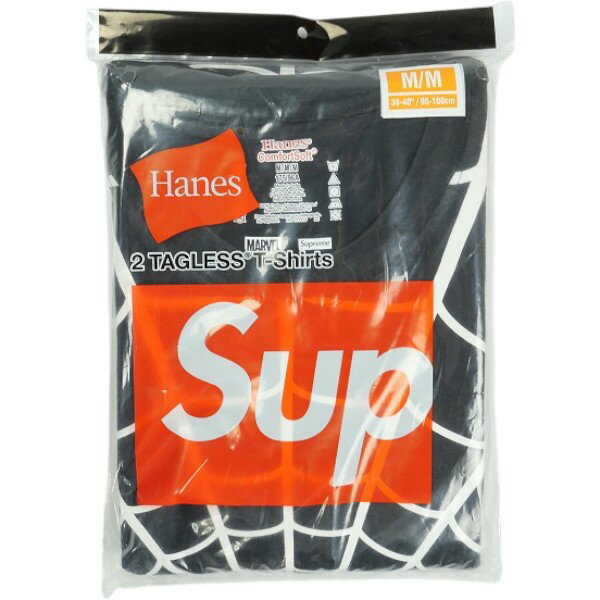 樂天商城 - SUPREME シュプリーム ×Hanes 26SS Spider-Man TagLess Tee 2 Pack Black Tシャツ 黒 Size 【M】 【新古品・未使用品】 30007172