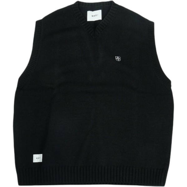 乐天商城 - WTAPS ダブルタップス 22AW DITCH VEST ACRYLIC CRST 222MADT-KNM01 ニットベスト 黒 Size 【4】 【新古品・未使用品】 30010596