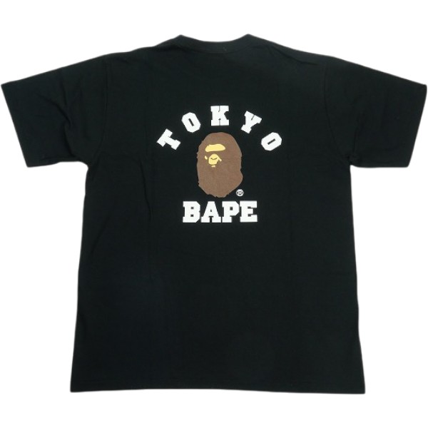 乐天商城 - A BATHING APE ア ベイシング エイプ 20SS BAPE CITY TOKYO COLLEGE TEE BLACK Tシャツ 黒 Size 【L】 【中古品-非常に良い】 30010751
