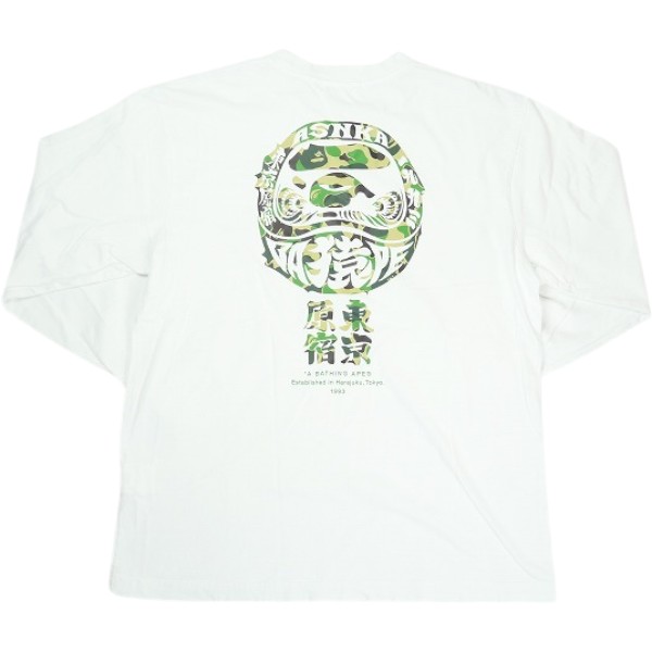 乐天商城 - A BATHING APE ア ベイシング エイプ JAPAN CULTURE DARUMA CAMO L/S TEE WHITE ロンT 白 Size 【M】 【中古品-非常に良い】 30010752