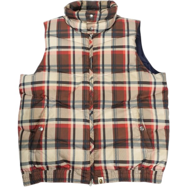 樂天商城 - A BATHING APE ア ベイシング エイプ 08AW Love Gene Check Puffer Vest Multi ダウンベスト マルチ Size 【L】 【中古品-非常に良い】 30010764