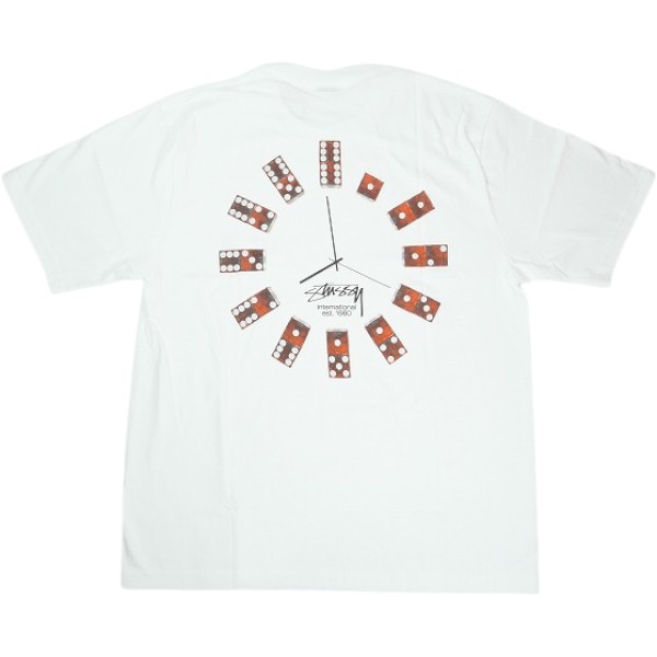 STUSSY ステューシー 26FW DICE CLOCK TEE WHITE Tシャツ 白 Size 【M】 【新古品・未使用品】 30015766