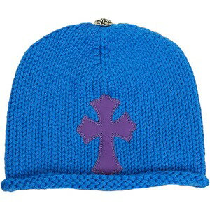 CHROME HEARTS �����ࡦ�ϡ��� CROSS PATCH CASHMERE BEANIE BLUE �����ߥ��ӡ��ˡ� �� Size...