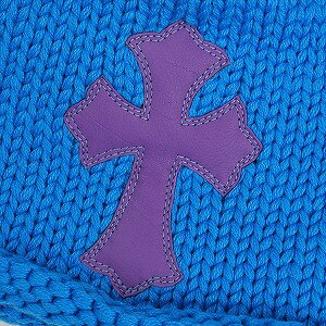CHROME HEARTS �����ࡦ�ϡ��� CROSS PATCH CASHMERE BEANIE BLUE �����ߥ��ӡ��ˡ� �� Size �ڥե꡼�� �ڿ����ʡ�̤�����ʡ� 20833435