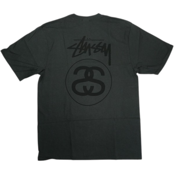 STUSSY ステューシー 25FW STOCK LINK TEE PIGMENT DYED Faded Black Tシャツ 黒 Size   30012137