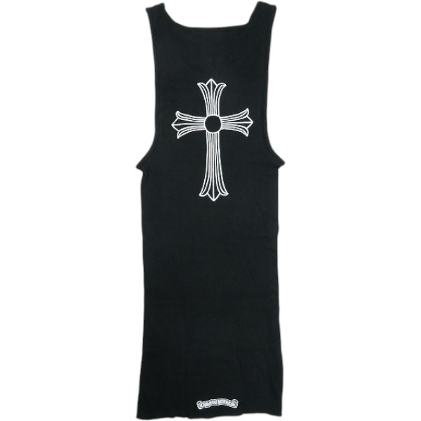 CHROME HEARTS クロム・ハーツ T-BAR CROSS RIB TANK TOP BLACK タンクトップ 黒 Size   30012385