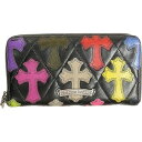 CHROME HEARTS クロム・ハーツ Multi Cemetery CROSS Leather Patch WALLET 財布 黒 Size 【フリー】 ...