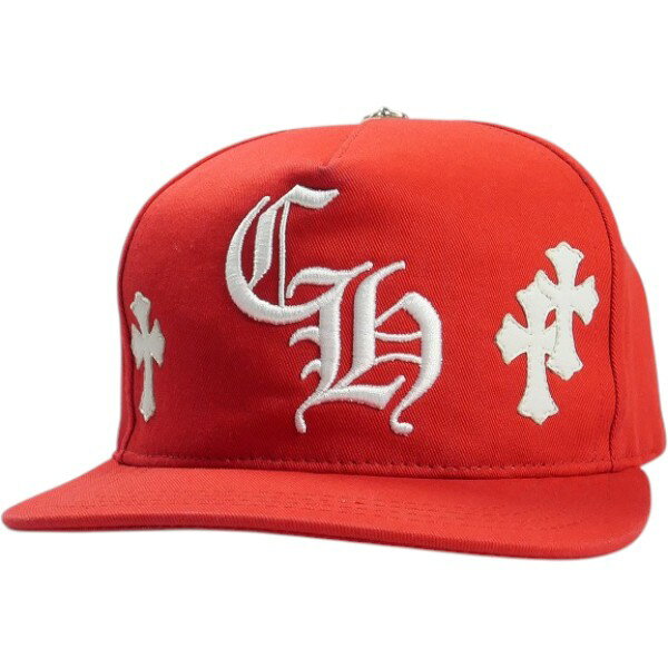 CHROME HEARTS クロム・ハーツ HAT 5 PANEL CAP BSBL RED クロスパッチ付きキャップ 赤 Size 【フリー】 【中古品-非常に良い】 30008036