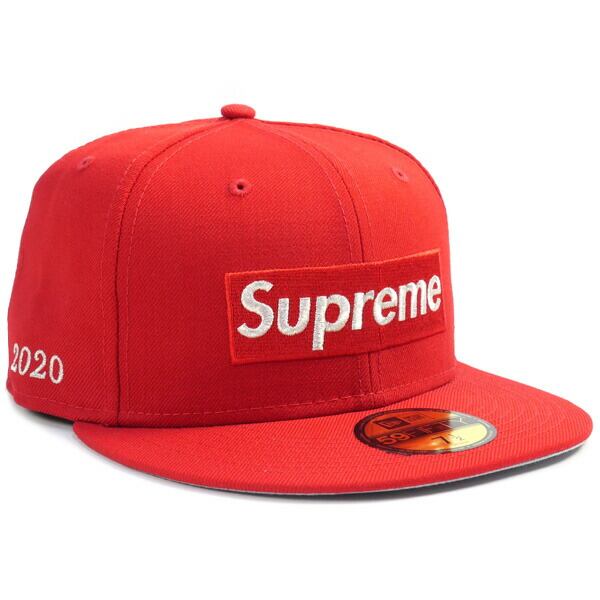 乐天商城 - SUPREME シュプリーム 20SS $1M Metallic Box Logo New Era Red ニューエラキャップ 赤 Size 【7　1/2(L)】 【新古品・未使用品】 30009222
