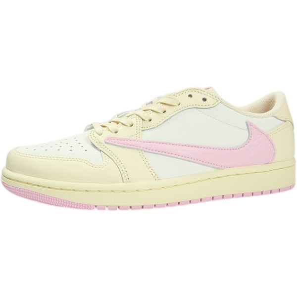 NIKE ナイキ ×Travis Scott AIR JORDAN 1 LOW OG SP Sail/Tropical Pink IQ7604-100 スニーカー 白 Size 30009627