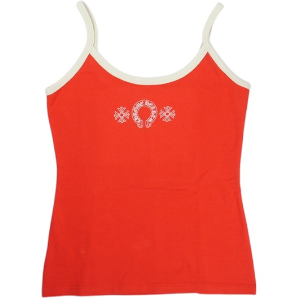 乐天商城 - CHROME HEARTS クロム・ハーツ ROLLER SKATES TANK HORSESHOE RED/WHITE キャミソール 赤 Size 【レディースM】 【新古品・未使用品】 30010001
