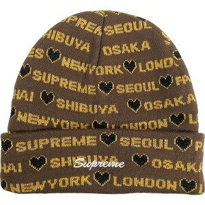 SUPREME シュプリーム 24AW Hearts Beanie Brown ビーニー 茶 Size 【フリー】 【新古品・未使用品】 20818498(4.0)