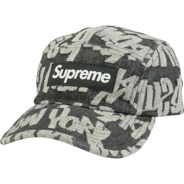SUPREME シュプリーム 22SS Fat Tip Jacquard Denim Camp Cap Black キャンプキャップ 黒 Size   30012267
