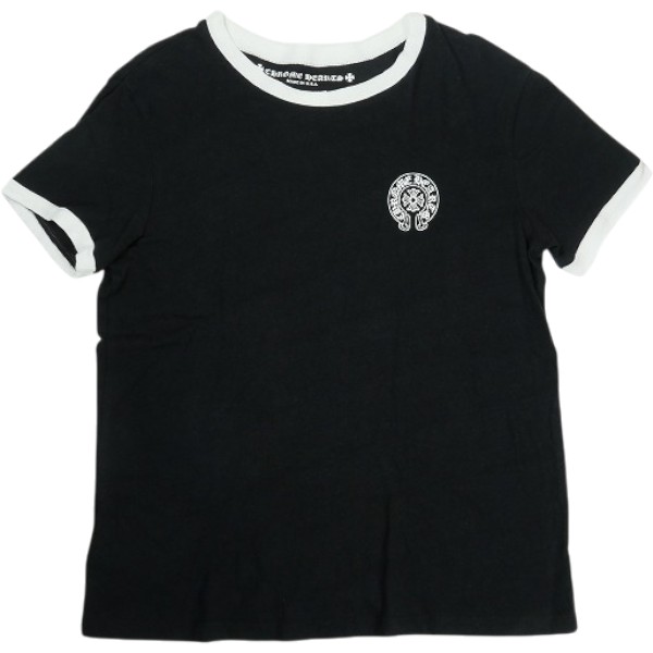 CHROME HEARTS クロム・ハーツ ROLLER SKATES SS SCROLL T-SHIRT BLACK レディースTシャツ 黒 Size   30012611