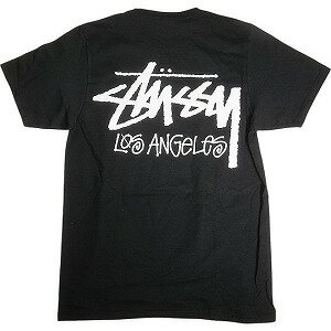 STUSSY ステューシー STOCK LOS ANGELES TEE BLACK LA限定Tシャツ 黒 Size 【XL】 【新古品・未使用品】 20825546