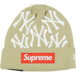 SUPREME シュプリーム ×New York Yankees 21AW New Era Box Logo Beanie Tan ボックスロゴビーニー タン Size 【フリー】 【新古品 未使用品】 20834584