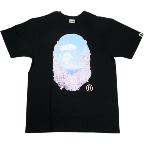 乐天商城 - A BATHING APE ア ベイシング エイプ 26SS SAKURA PHOTO APE HEAD TEE BLACK サル顔 Tシャツ 黒 Size 【L】 【新古品・未使用品】 20838305